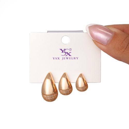 گوشواره Ysx سه عددی طلایی