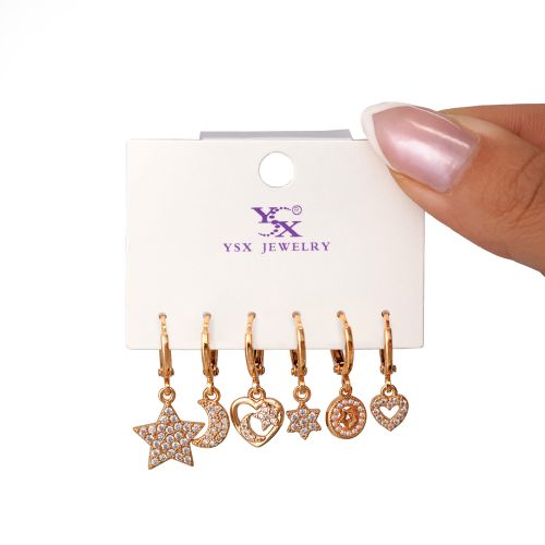 گوشواره Ysx شش عددی طلایی