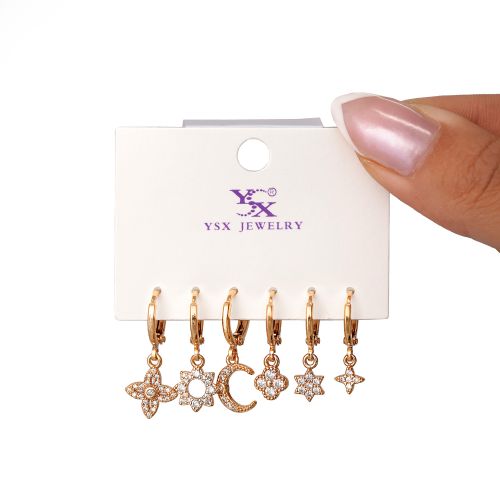 گوشواره Ysx شش عددی طلایی
