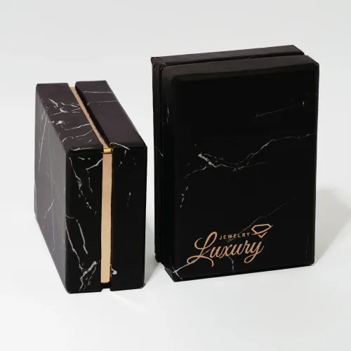 جعبه هارد باکس نیم ست طرح سنگ مشکی 16عددی