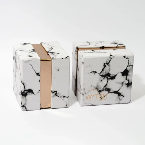 جعبه هارد باکس ساعتی طرح سنگ سفید 6عددی