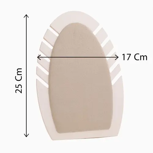 استند گردنی آینه ای مخمل رنگ کرم