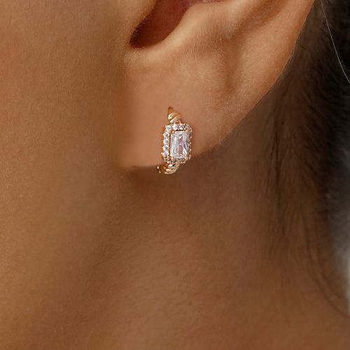 گوشواره شوپینگ حلقه ای طلایی