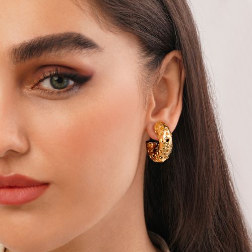 گوشواره رادیوم میخی طلایی