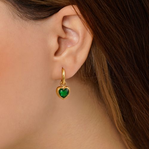 گوشواره استیل 316 آویز دار طلایی