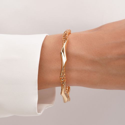 دستبند النگویی YSX فیوژن 6 میل طلایی (سایز 3)