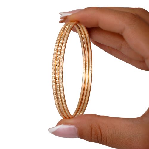 النگو زنانه سایز1 ضمانتی 2میل کد202 طلایی(بسته3عددی)