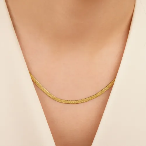 زنجیر استیل 304 ماری تخت 5 میل طلایی(بسته5عددی)