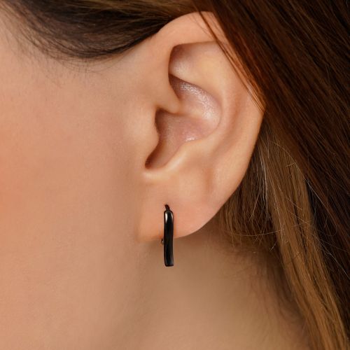 گوشواره شوپینگ حلقه ای مشکی