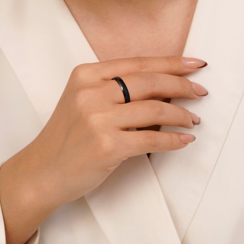 حلقه استیل 4 میل مشکی(پک 3 عددی)