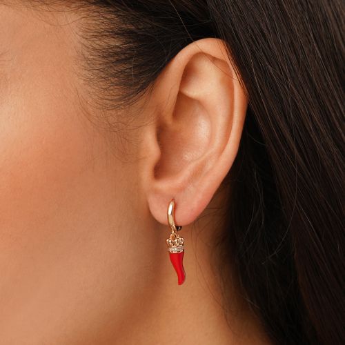 گوشواره شوپینگ حلقه ای طلایی