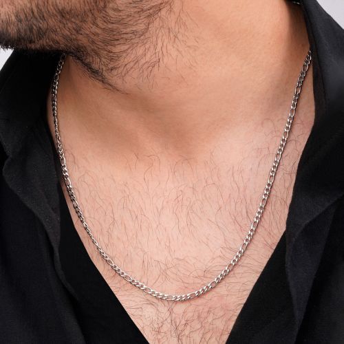 زنجیر استیل 304 فیگارو 3.7 میل سفید