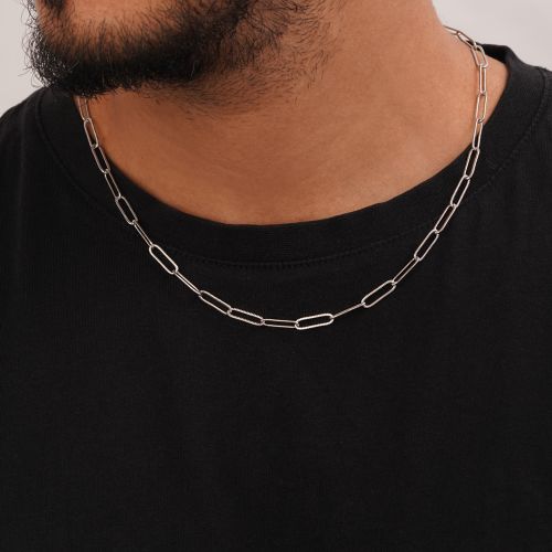 زنجیر استیل 304 حلقه ای تراش سفید