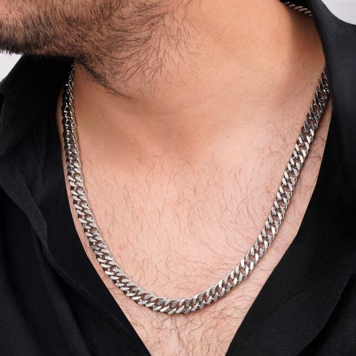 زنجیر استیل 304 کارتیر دوبل تراش 9میل سفید