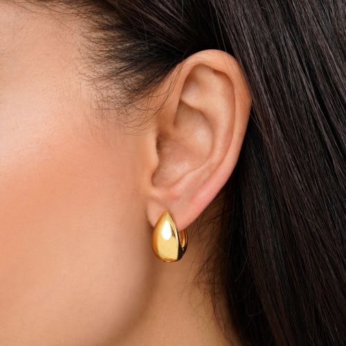 گوشواره رادیوم حلقه ای طلایی