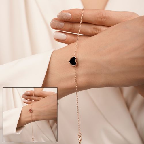 دستبند استیل 304 زنجیری رزگلد