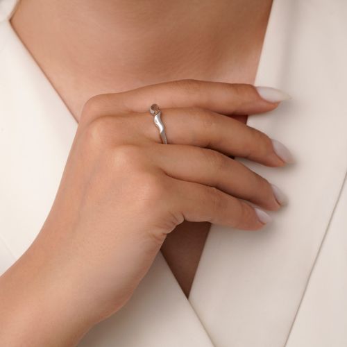 انگشتر شوپینگ طرح دار سفید (پک 3 عددی)