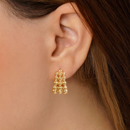 گوشواره استیل 316 میخی طلایی