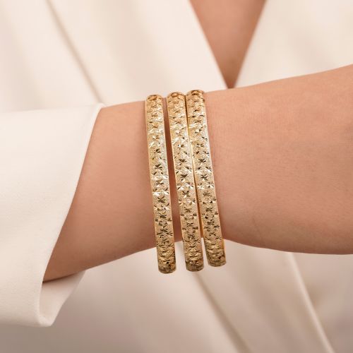 النگو 7میل زنانه سایز چهار طلایی ضمانتی (بسته3عددی) 