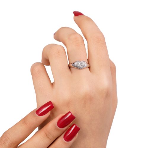 انگشتر شوپینگ نگین دار سفید(پک 3 عددی)