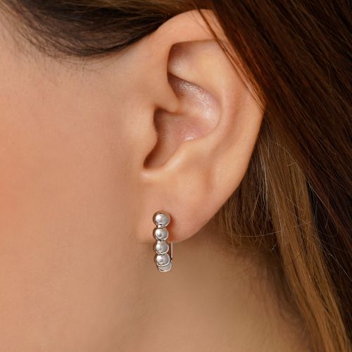 گوشواره شوپینگ حلقه ای سفید