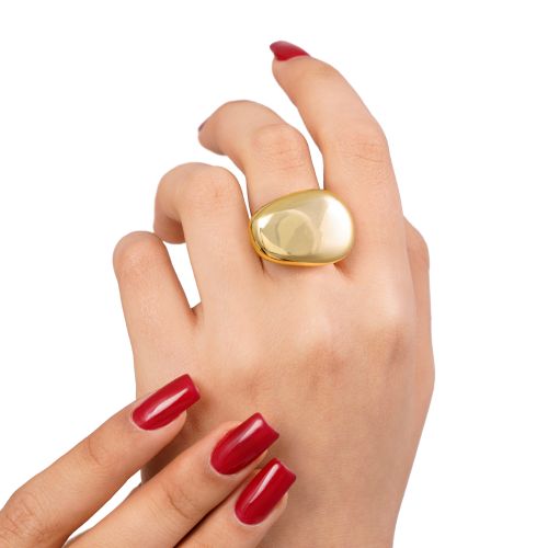 انگشتر آبکاری رادیوم طلایی(فری سایز)