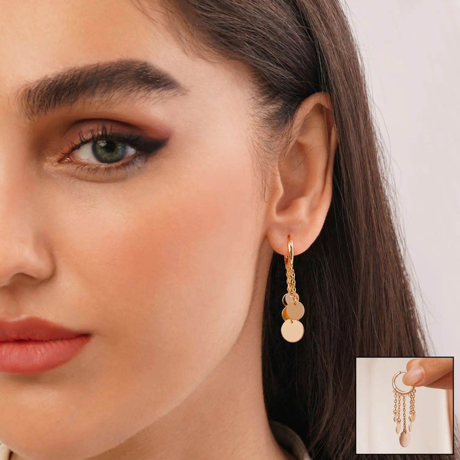 گوشواره شوپینگ طلایی