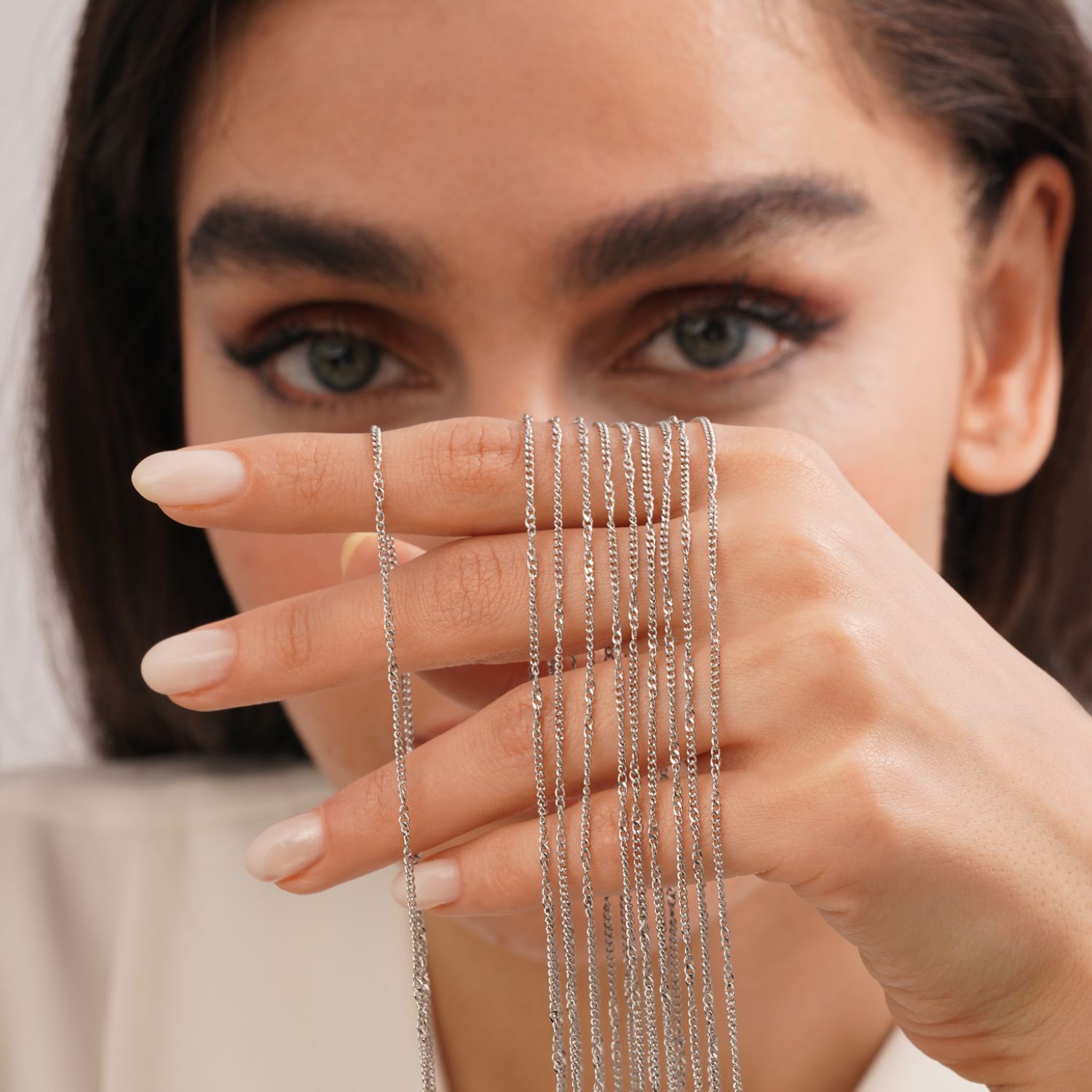 زنجیر کارتیر نقره ای استیل 304 (بسته 10 عددی )