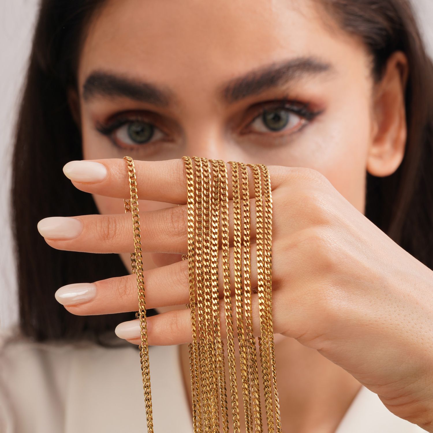 زنجیر کارتیر طلایی استیل 304 (بسته 10 عددی )