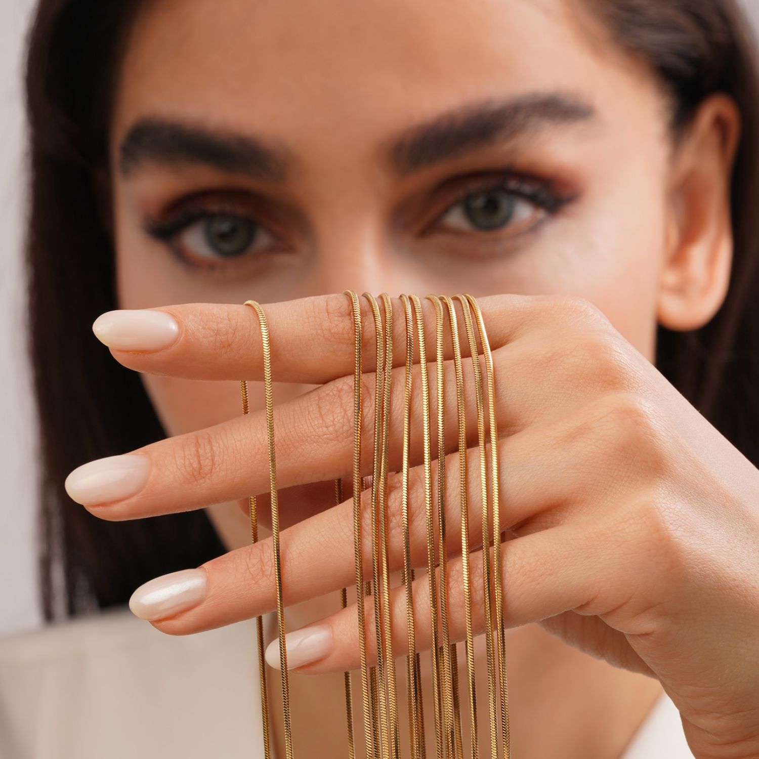 زنجیر ماری طلایی استیل 304 (بسته 10 عددی )