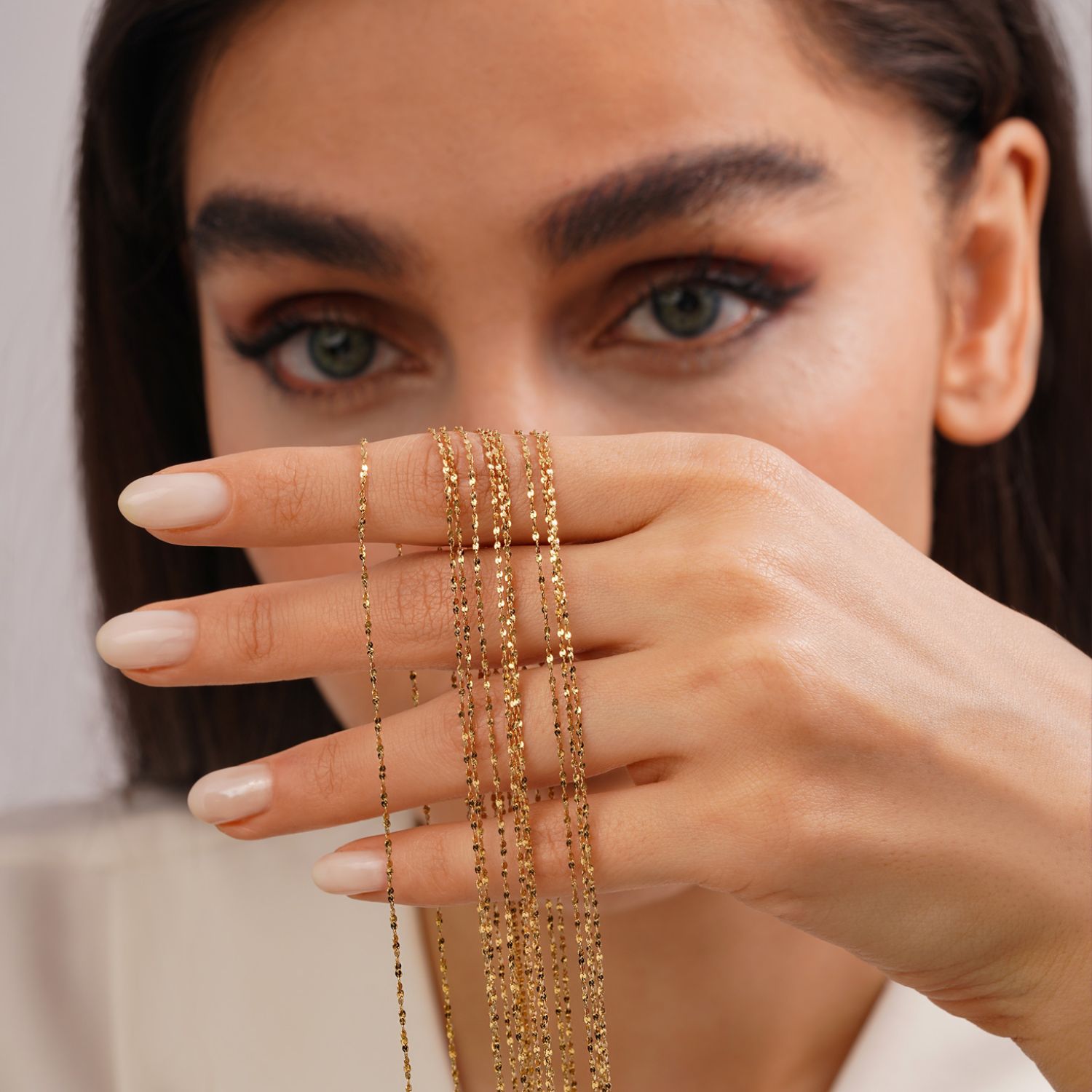 زنجیر تراش طلایی استیل 304 (بسته 10 عددی )