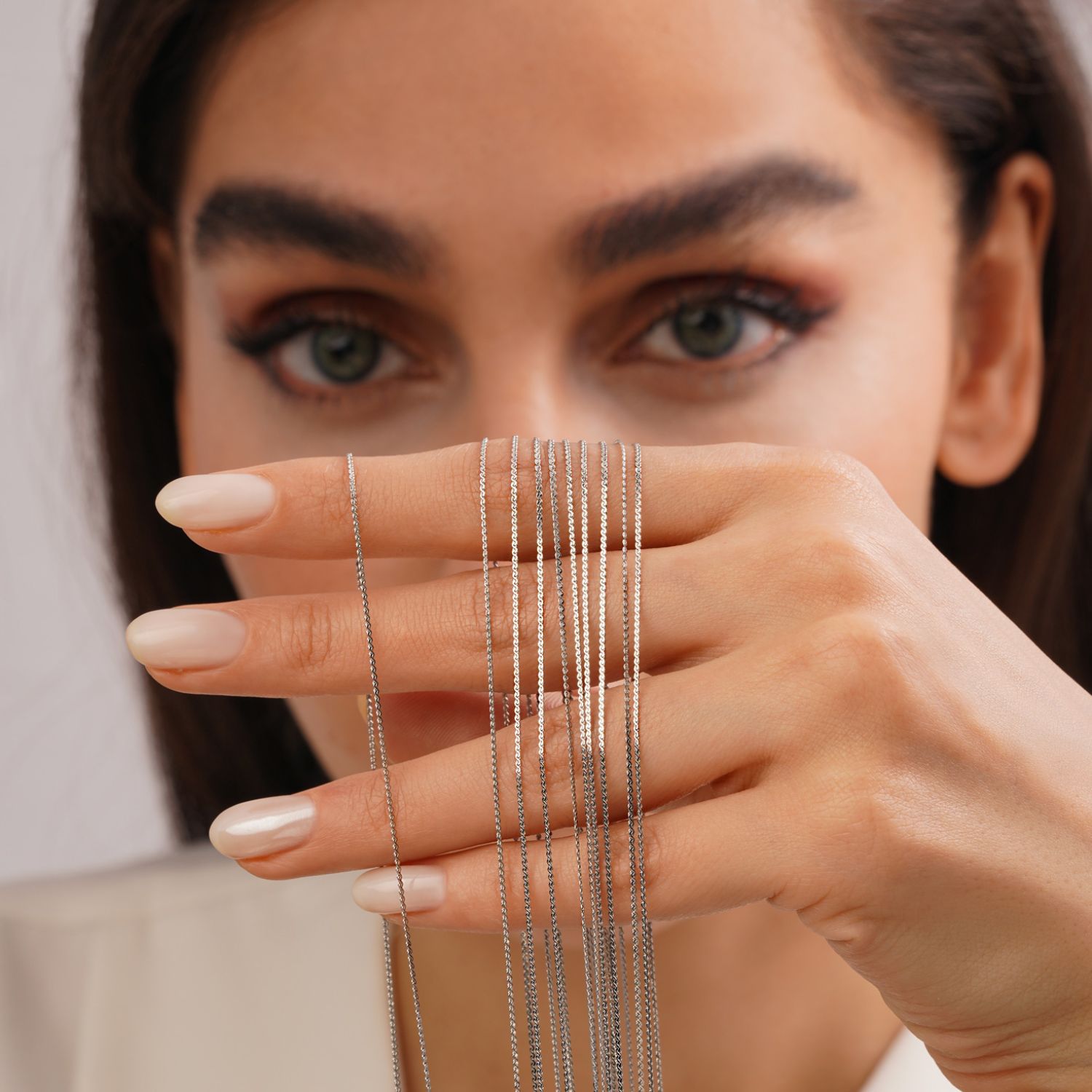 زنجیر تراش نقره ای استیل 304 (بسته 10 عددی )