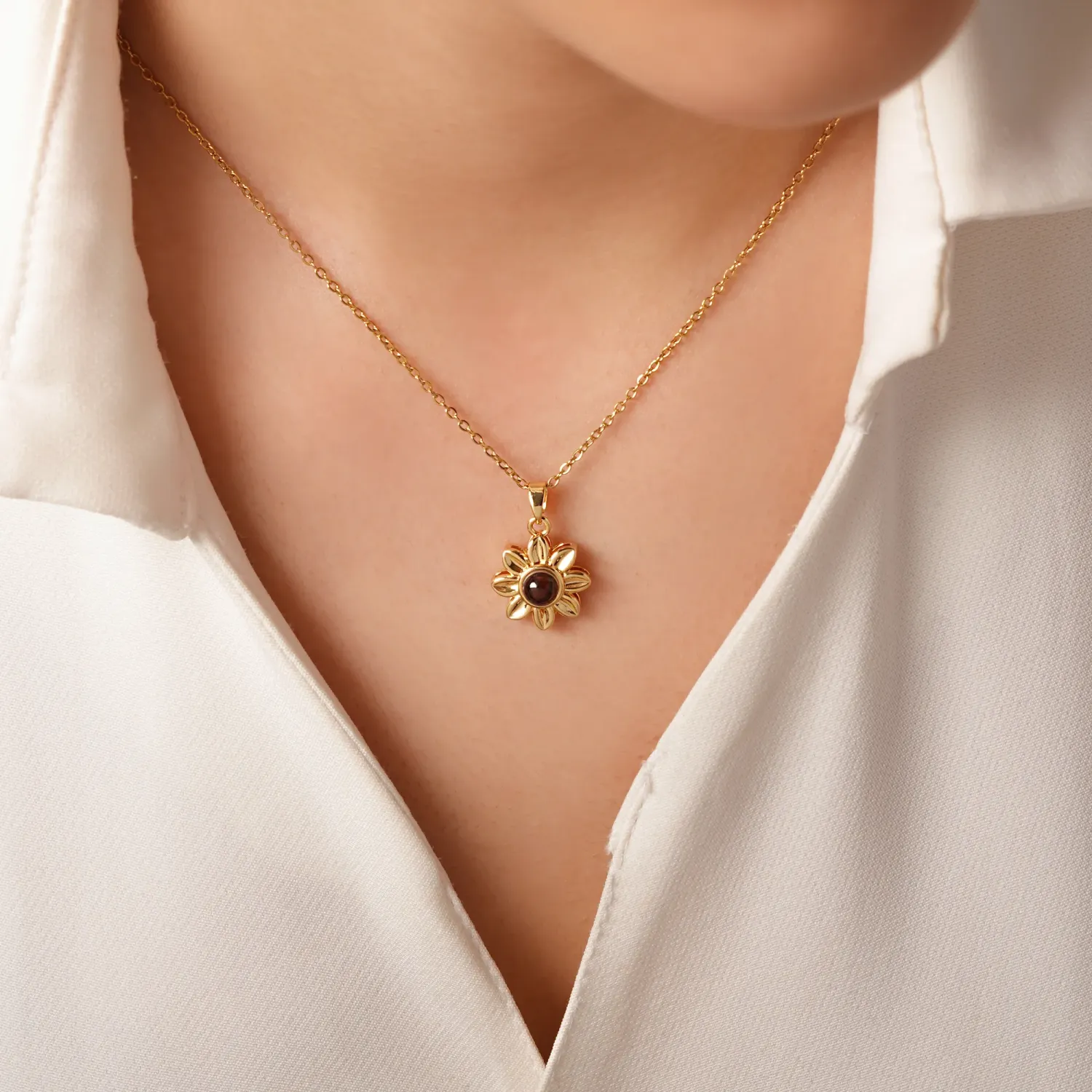 گردنبند استیل پلاک دار دوست دارم طلایی