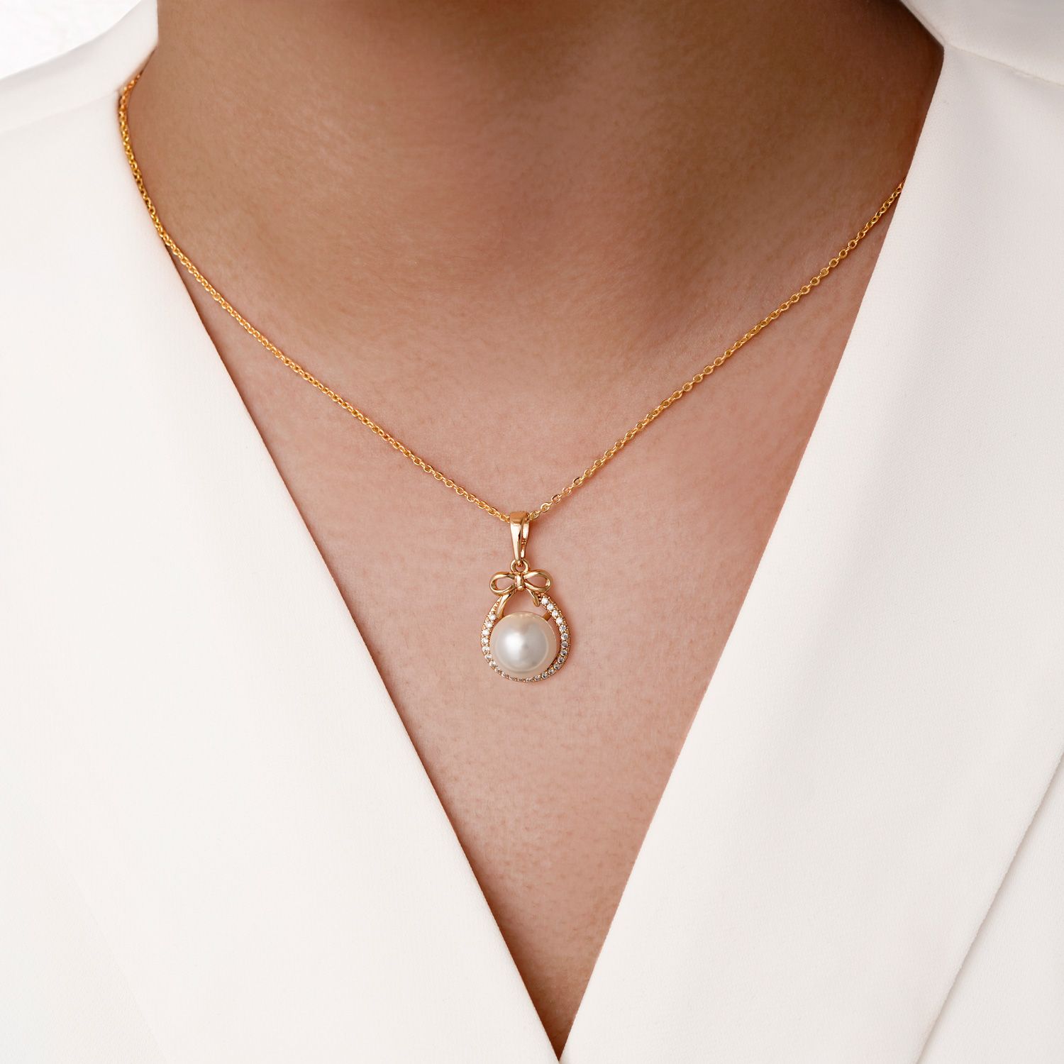 پلاک شوپینگ مرواریدی 13.5میل طلایی