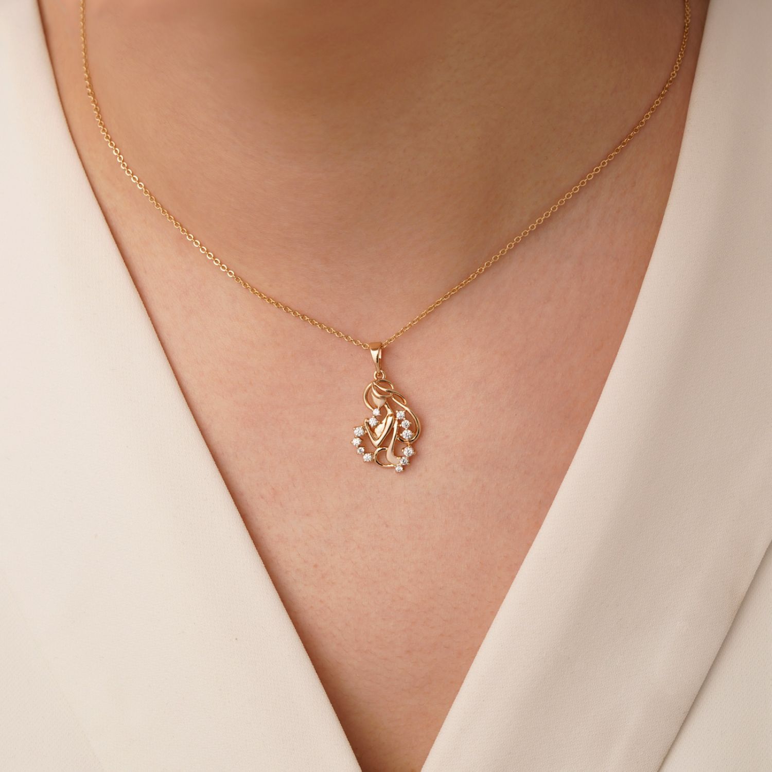 پلاک شوپینگ نگین دار 15.5 میل طلایی