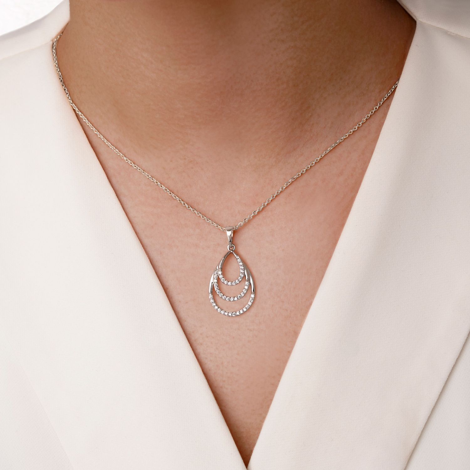 پلاک شوپینگ نگین دار 15.2میل سفید