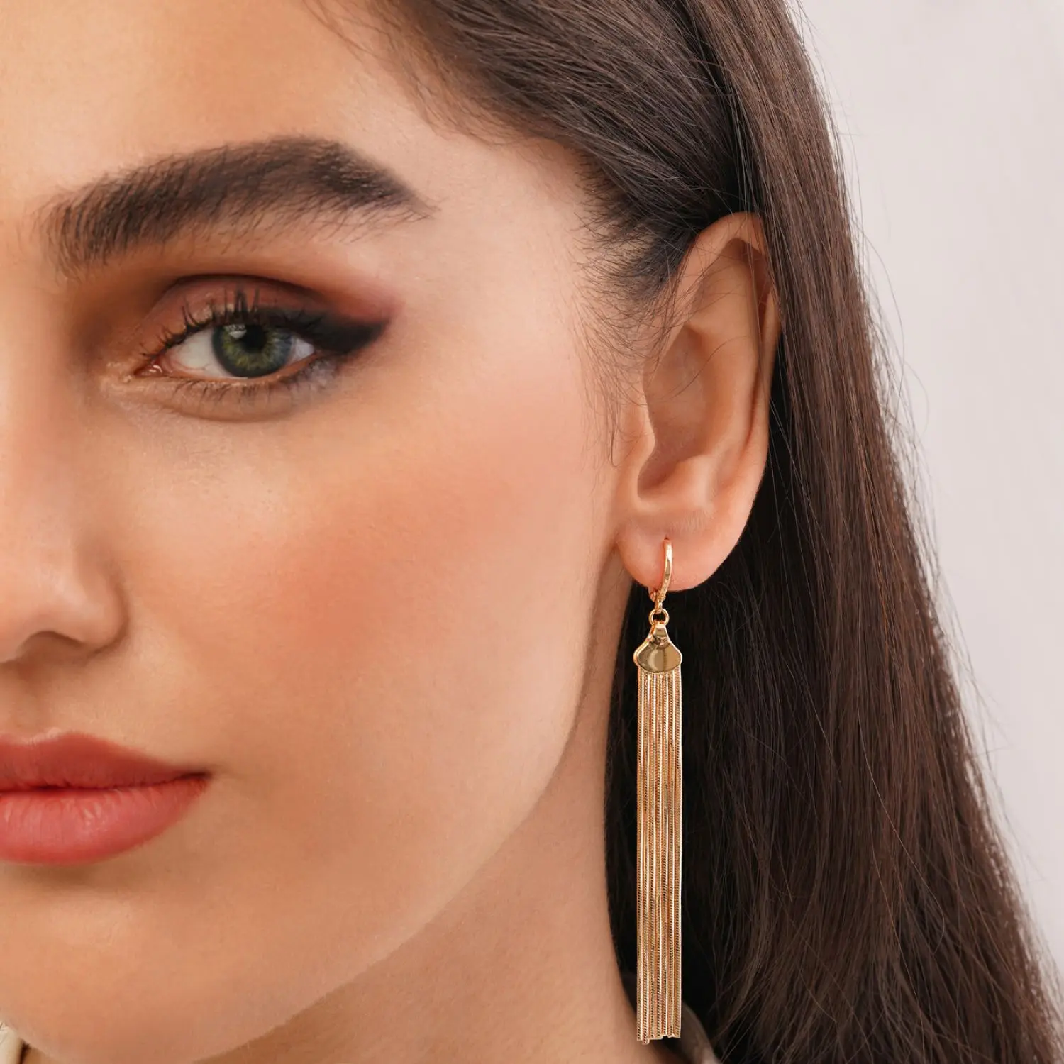 گوشواره شوپینگ آویز طلایی