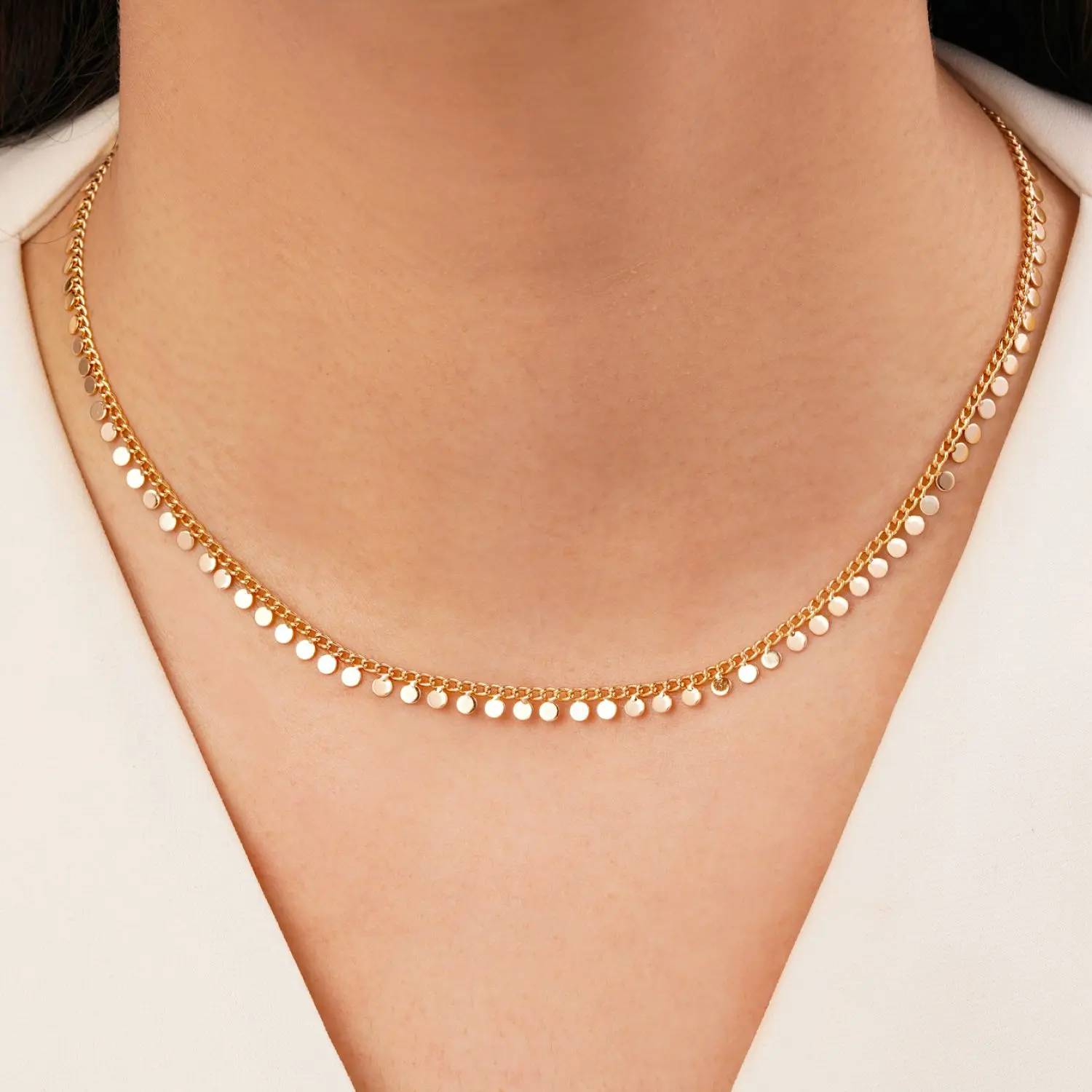 زنجیر کارتیر آویز دار طلایی شوپینگ 