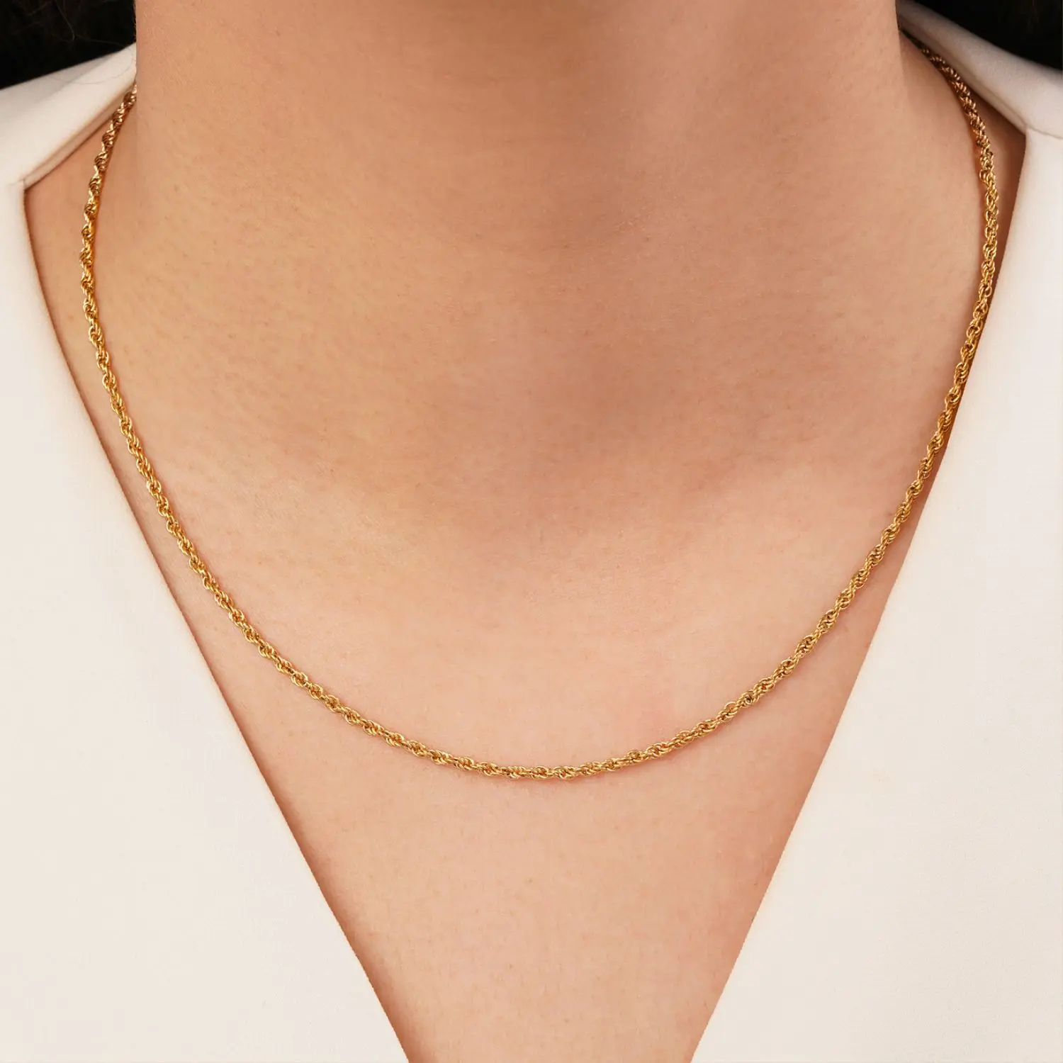 زنجیر طنابی طلایی شوپینگ