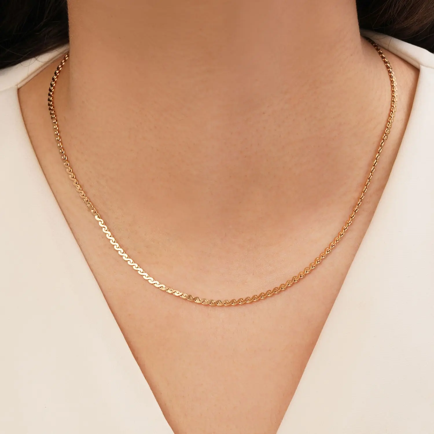 زنجیر بافت طلایی شوپینگ 