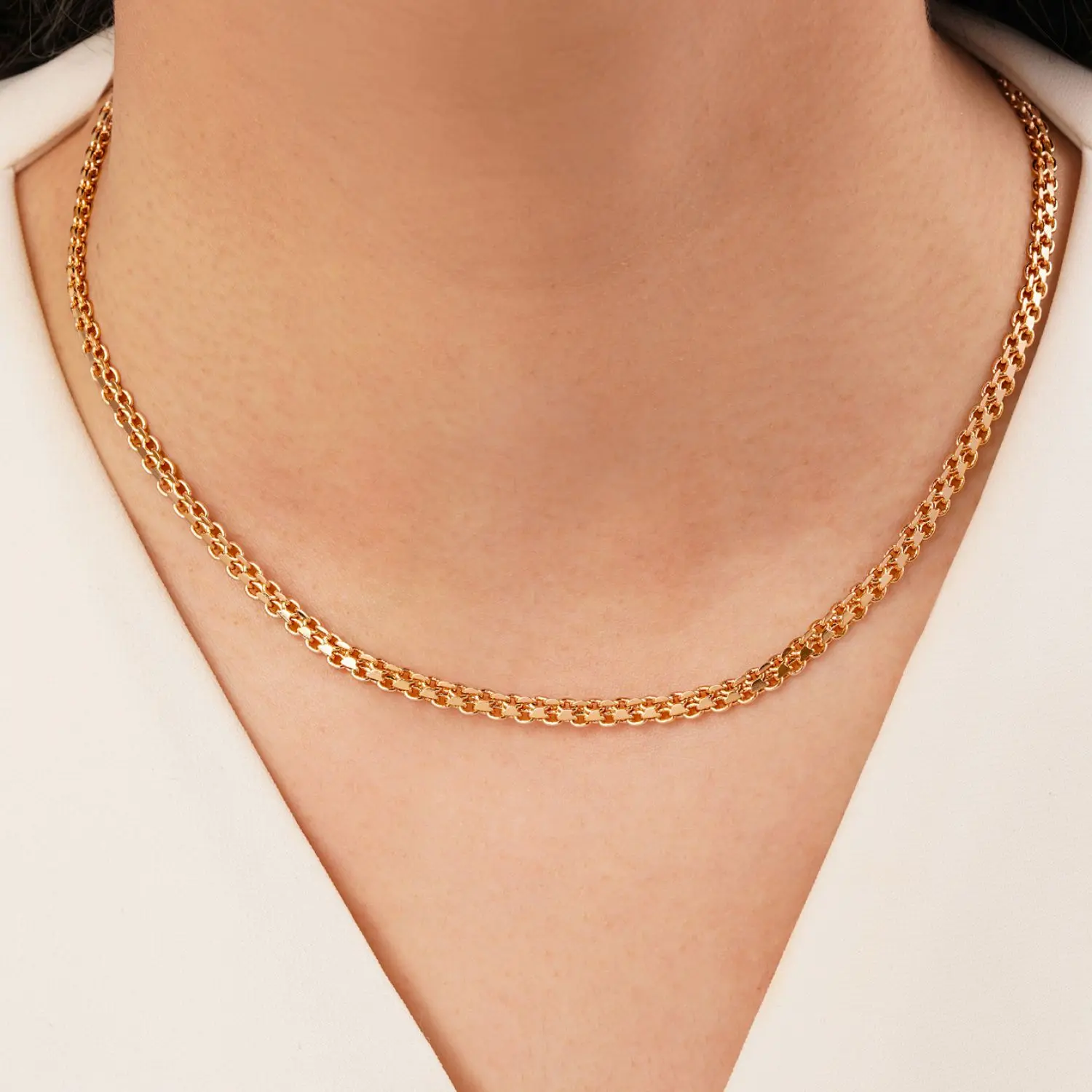 زنجیر بافت طلایی شوپینگ