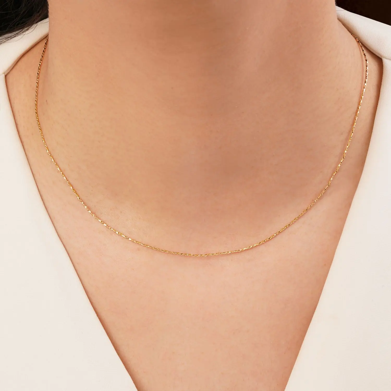 زنجیر تراش دار طلایی شوپینگ