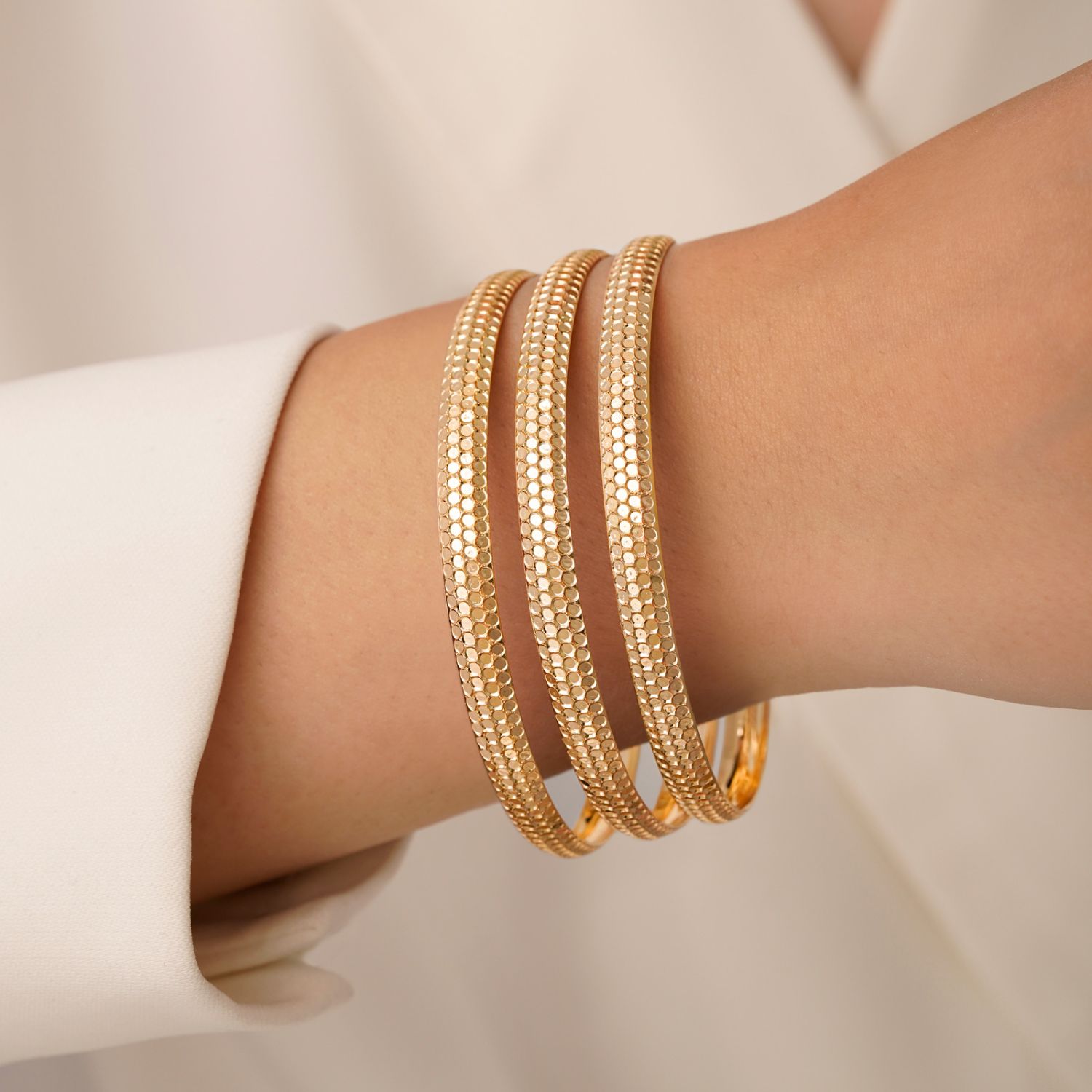 النگو 7میل زنانه سایز چهار طلایی ضمانتی 716 (بسته3عددی)