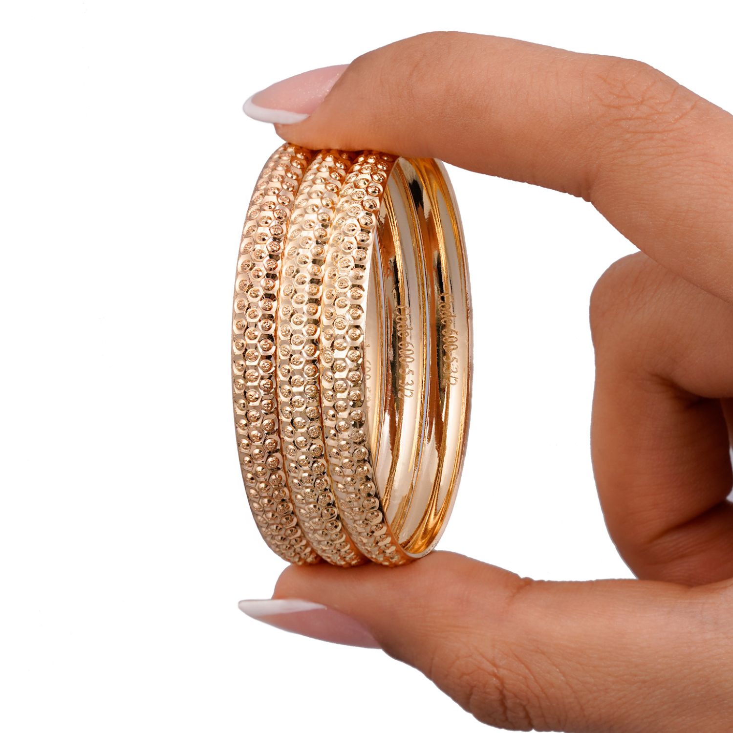 النگو 6 میل بچه گانه سایز 5 طلایی ضمانتی600(بسته3عددی)