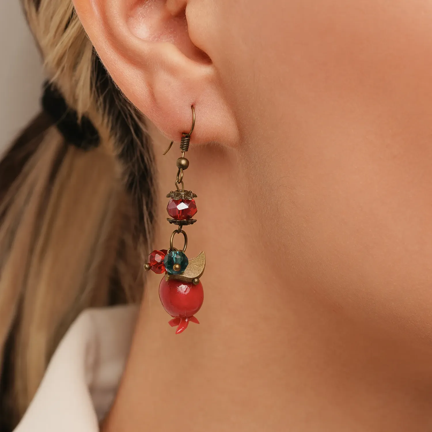 گوشواره انار خمیری