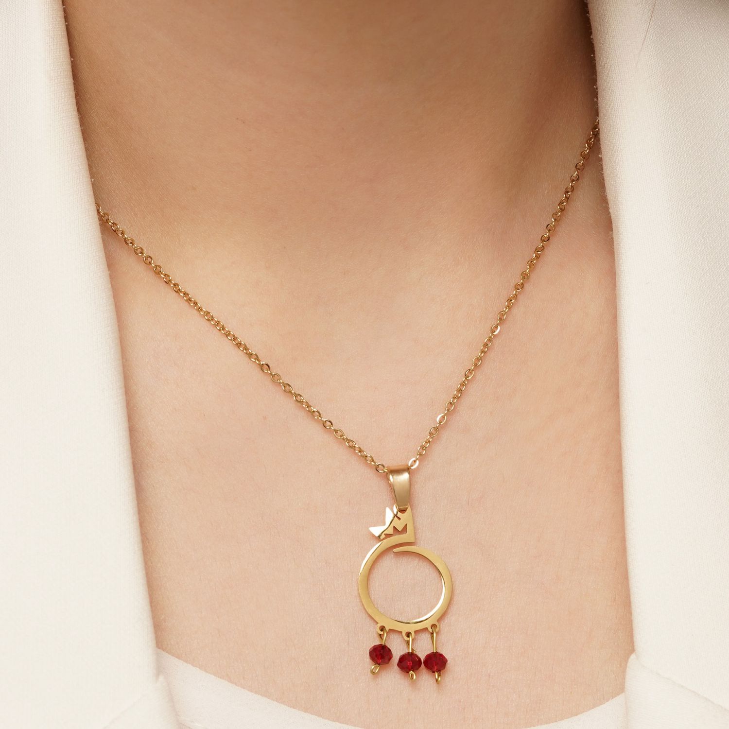 گردنبند انار با سر پلاک