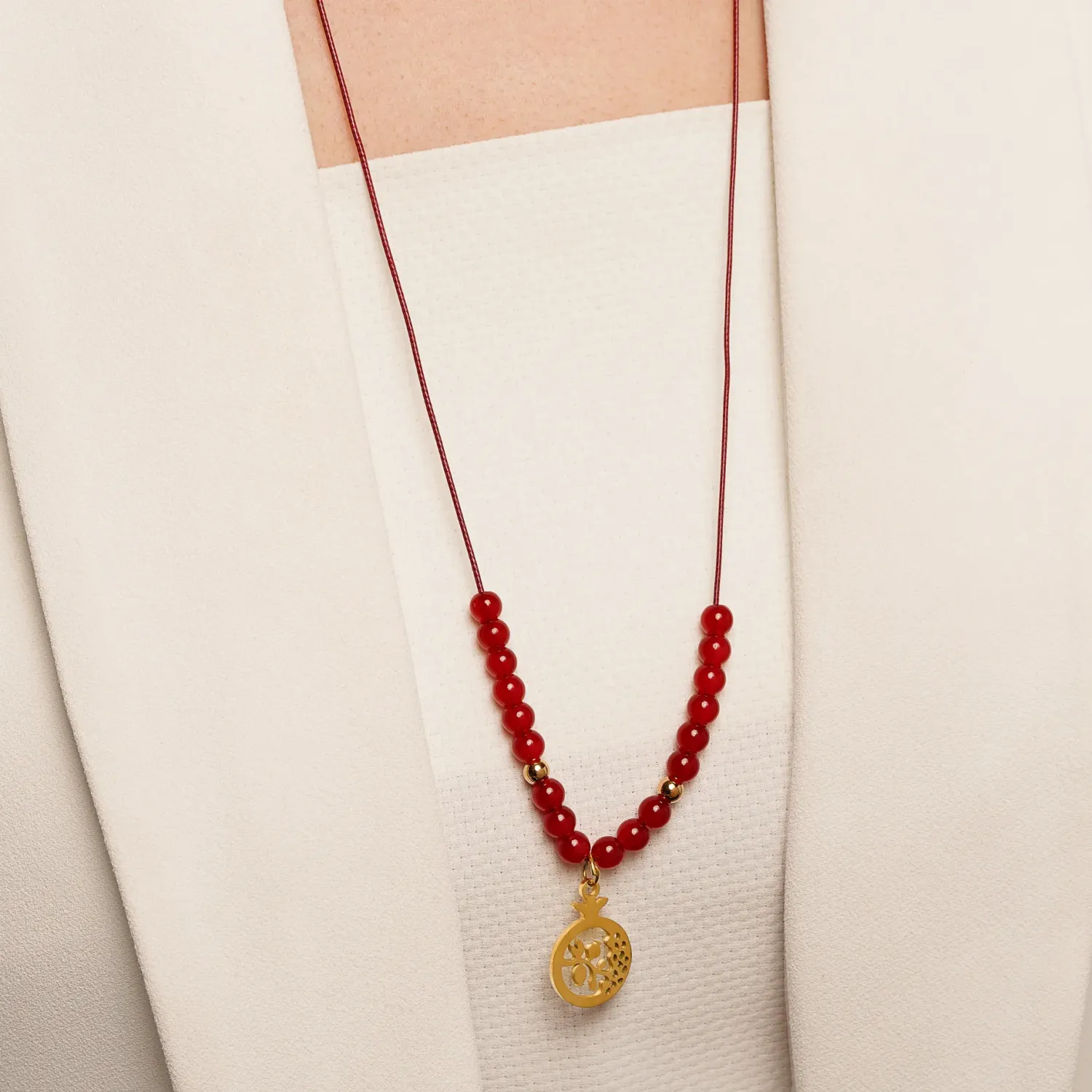 گردنی چرم پلاک استیل یلدایی