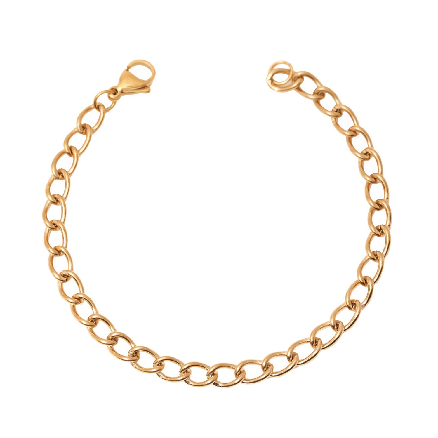 دستبند استیل کارتیر 6 میل طلایی