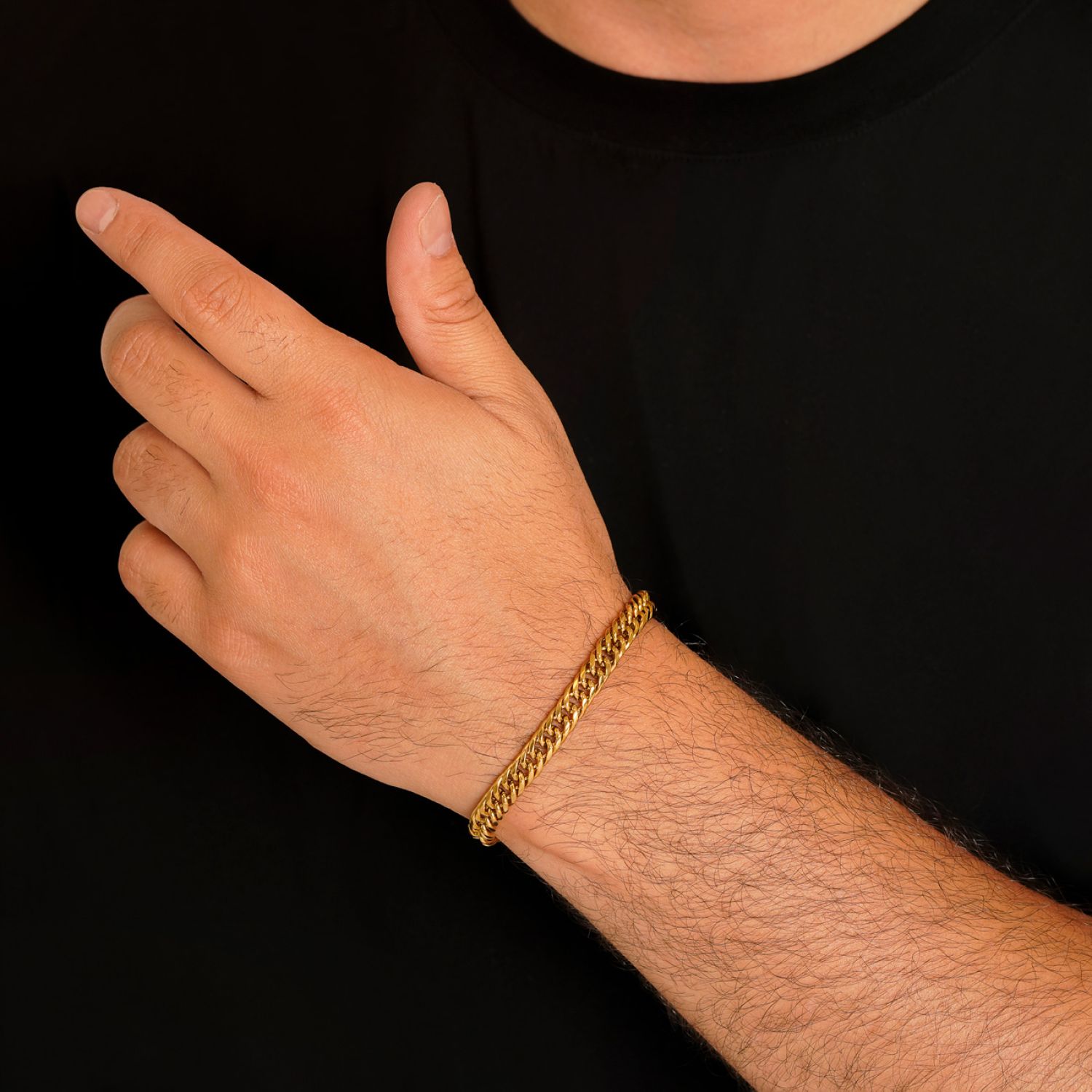 دستبند استیل 304 (Cartier ) کارتیر 7 میل طلایی