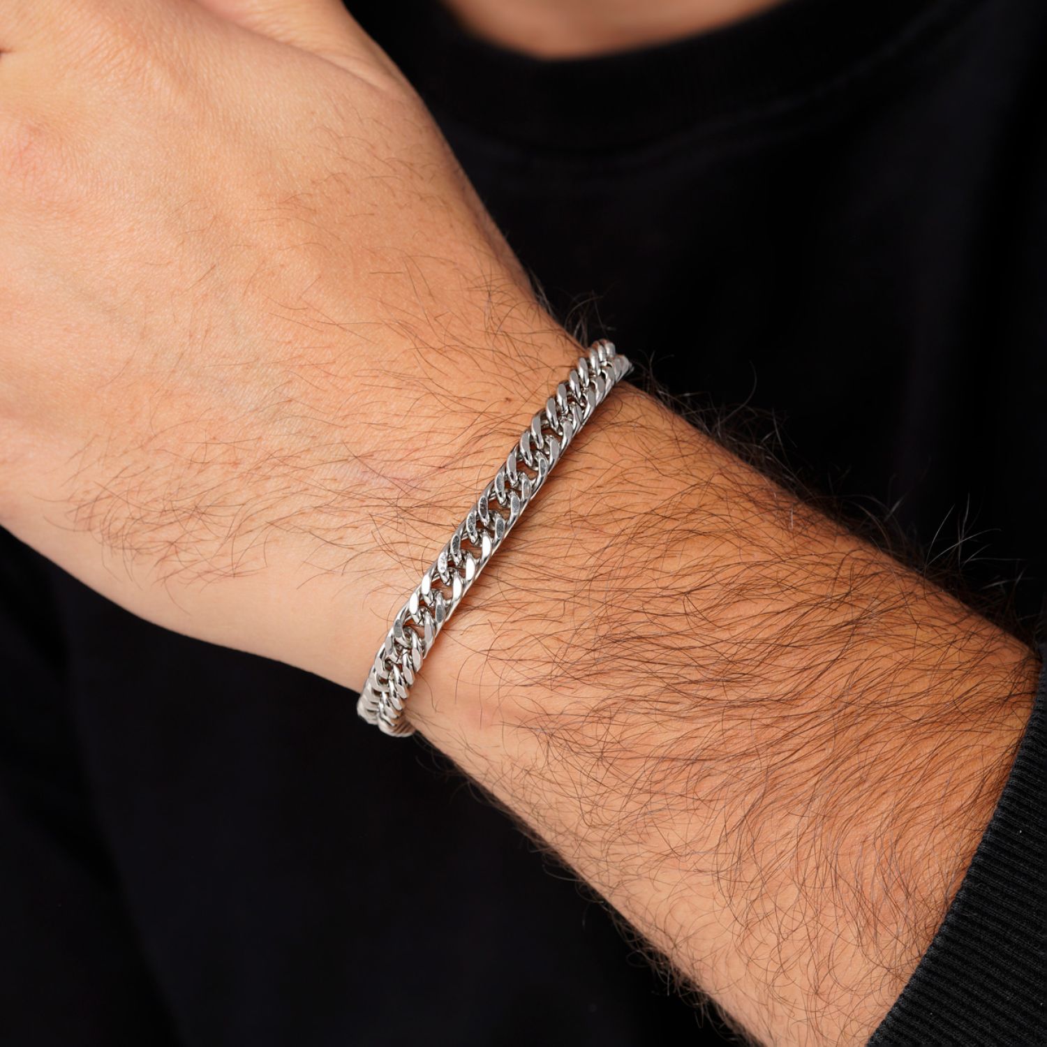 دستبند استیل 304 کارتیر 6.8 میل سفید